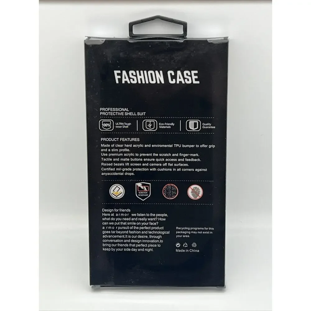 iPhone 14 Pro Max Case Magnetic Suction Ring Luxury Design Phone Cover BLACK